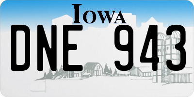 IA license plate DNE943