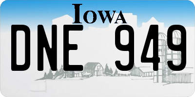 IA license plate DNE949