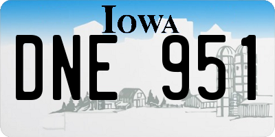 IA license plate DNE951