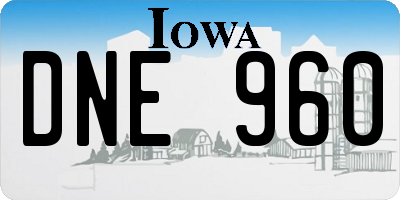 IA license plate DNE960