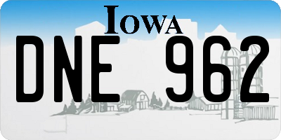 IA license plate DNE962