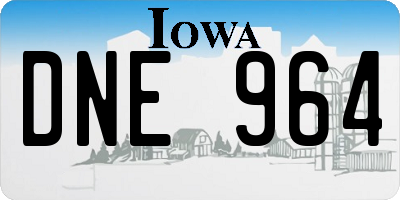 IA license plate DNE964