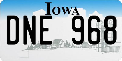 IA license plate DNE968