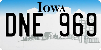 IA license plate DNE969
