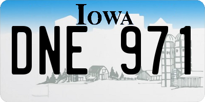 IA license plate DNE971