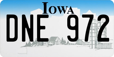 IA license plate DNE972