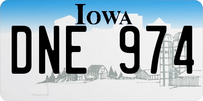 IA license plate DNE974