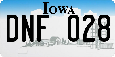 IA license plate DNF028