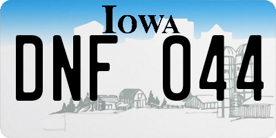 IA license plate DNF044