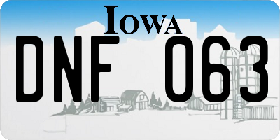 IA license plate DNF063