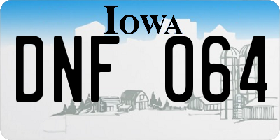 IA license plate DNF064