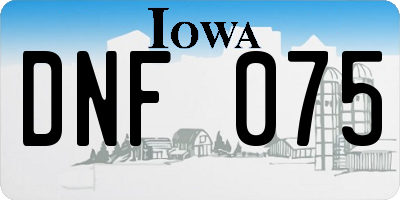 IA license plate DNF075