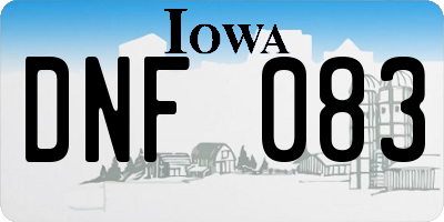 IA license plate DNF083