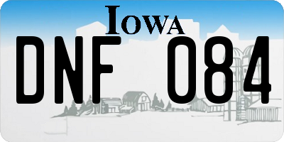 IA license plate DNF084