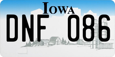 IA license plate DNF086