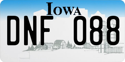 IA license plate DNF088