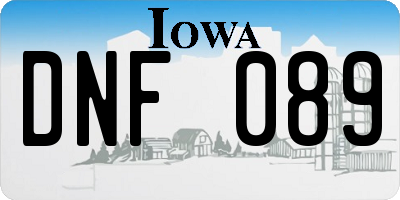 IA license plate DNF089