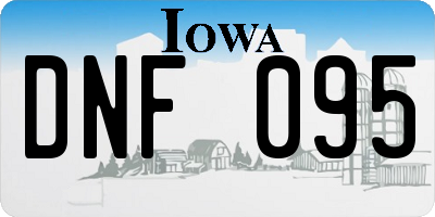 IA license plate DNF095
