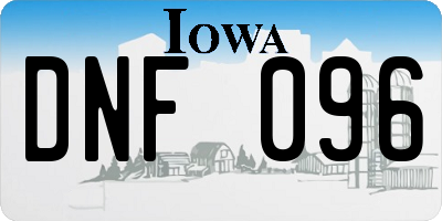 IA license plate DNF096