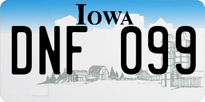 IA license plate DNF099