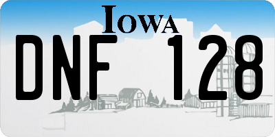 IA license plate DNF128