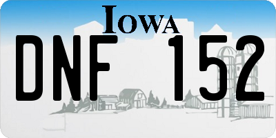 IA license plate DNF152