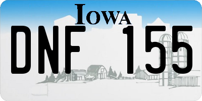 IA license plate DNF155