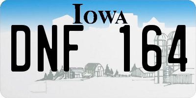 IA license plate DNF164