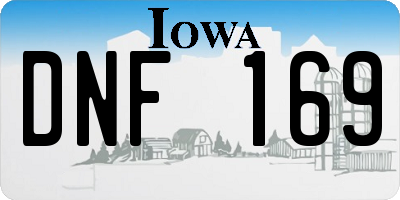 IA license plate DNF169