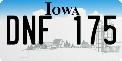 IA license plate DNF175