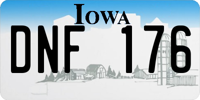 IA license plate DNF176