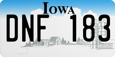 IA license plate DNF183