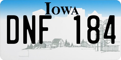 IA license plate DNF184