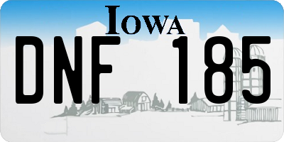 IA license plate DNF185