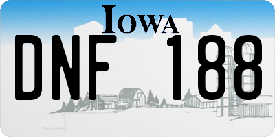IA license plate DNF188