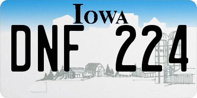 IA license plate DNF224