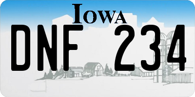 IA license plate DNF234