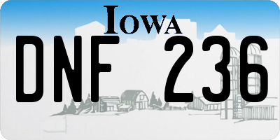 IA license plate DNF236