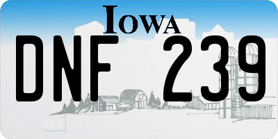 IA license plate DNF239