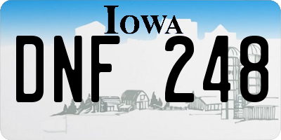 IA license plate DNF248