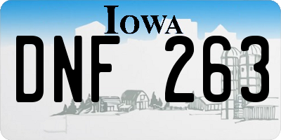 IA license plate DNF263
