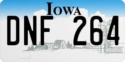 IA license plate DNF264