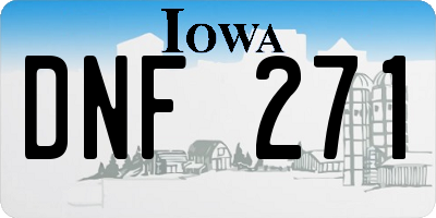 IA license plate DNF271