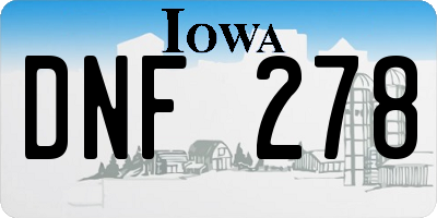 IA license plate DNF278