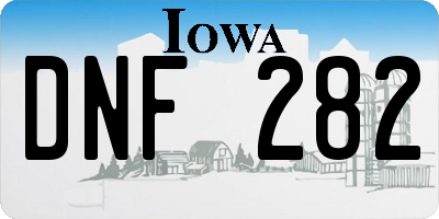 IA license plate DNF282