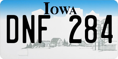 IA license plate DNF284