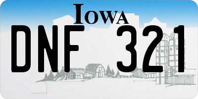IA license plate DNF321