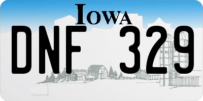 IA license plate DNF329