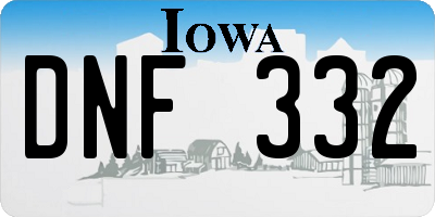 IA license plate DNF332