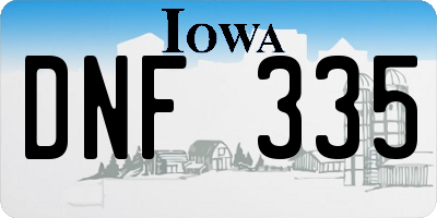IA license plate DNF335